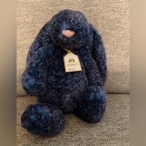 Jellycat Hopscone Blue Luxe Bunny-Rare and Hard to find